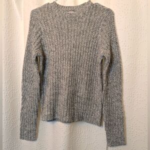 Wool Blend Grey White ‎ Heathered Knit Pullover Sweater Women's XS NWT A New Day